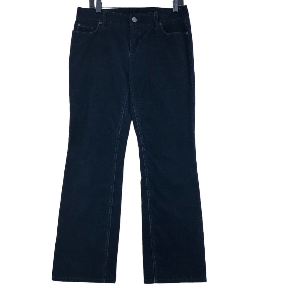 J. Crew Womens Size 8S Short Favorite Fit Pants Stretch Corduroy Bootcut Navy